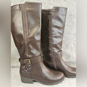 NWT #7 Croft & Barrow Pose Women's Elegant Ortholite ECO Brown Riding Boots 9.5